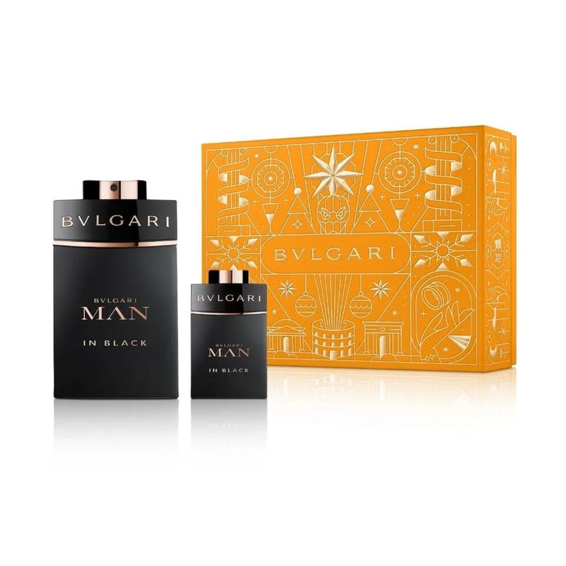 BVLGARI MAN IN BLACK 2 PCS SET: 3.4 EAU DE PARFUM SPRAY + 0.5 EAU DE PARFUM SPRAY..- 100% Authentic