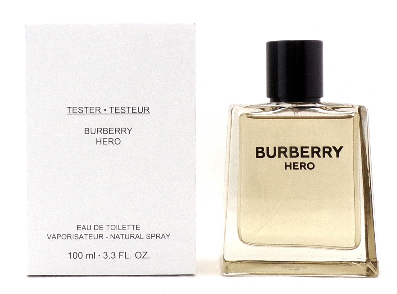 BURBERRY HERO TESTER 3.3 EAU DE TOILETTE SPRAY FOR MEN- 100% Authentic