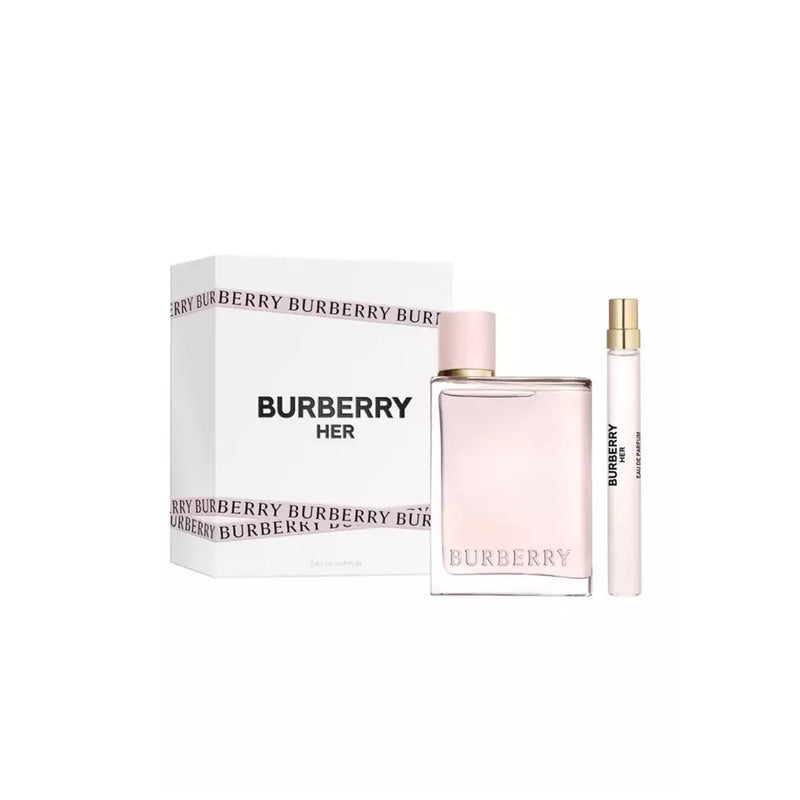 BURBERRY HER 2 PCS SET: 3.3 EAU DE PARFUM SPRAY + 0.33 EAU DE PARFUM SPRAY- 100% Authentic