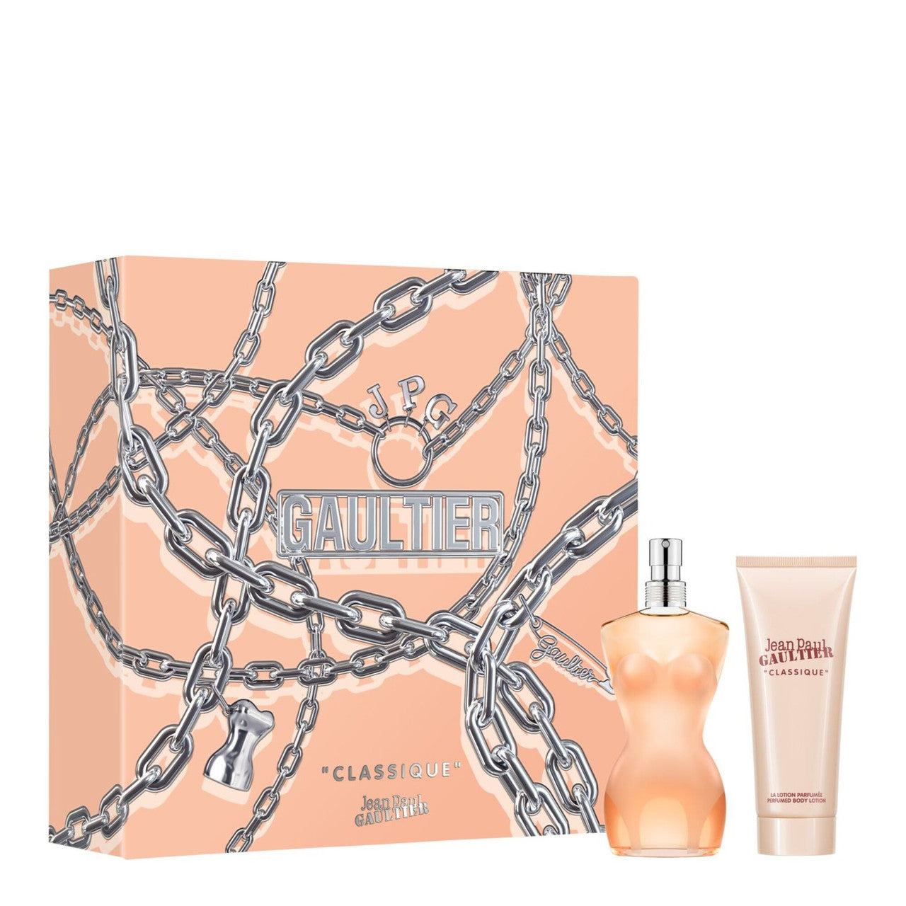 JEAN PAUL GAULTIER CLASSIQUE 2 PCS SET FOR WOMEN: 1.7 EAU DE TOILETTE SPRAY + 2.5 BODY LOTION...- 100% Authentic