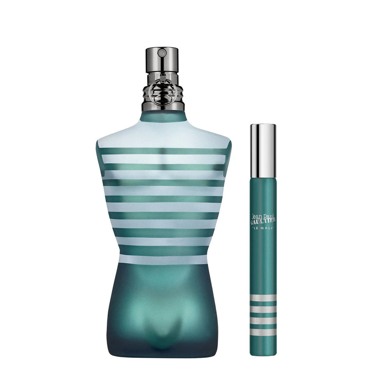 JEAN PAUL GAULTIER LE MALE 2 PCS SET FOR MEN: 6.7 EAU DE TOILETTE SPRAY + 0.33 OZ EAU DE TOILETTE SPRAY- 100% Authentic