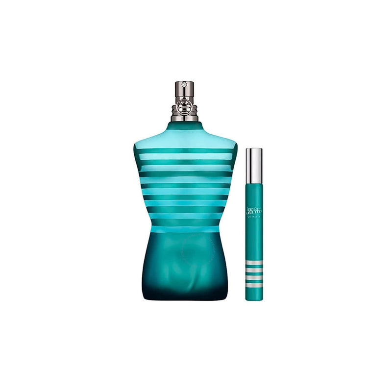 JEAN PAUL GAULTIER LE MALE 2 PCS SET: 4.2 EAU DE TOILETTE SPRAY + 0.68 EAU DE TOILETTE SPRAY- 100% Authentic