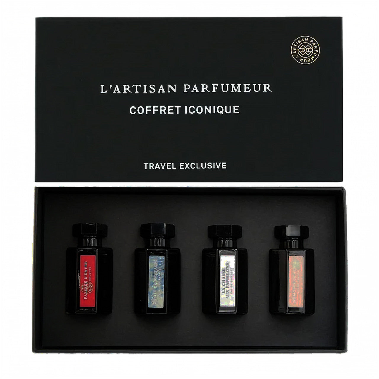 L'ARTISAN PARFUMEUR 4 * 5 ML MINI SET: PASSAGE D'ENFER EAU DE TOILETTE + UN AIR DE BRETAGNE EAU DE PARFUM + LA CHASSE AUX PAPILLIONS EAU DE TOILETTE + MEMOIRE DE ROSES EAU DE PARFUM- 100% Authentic