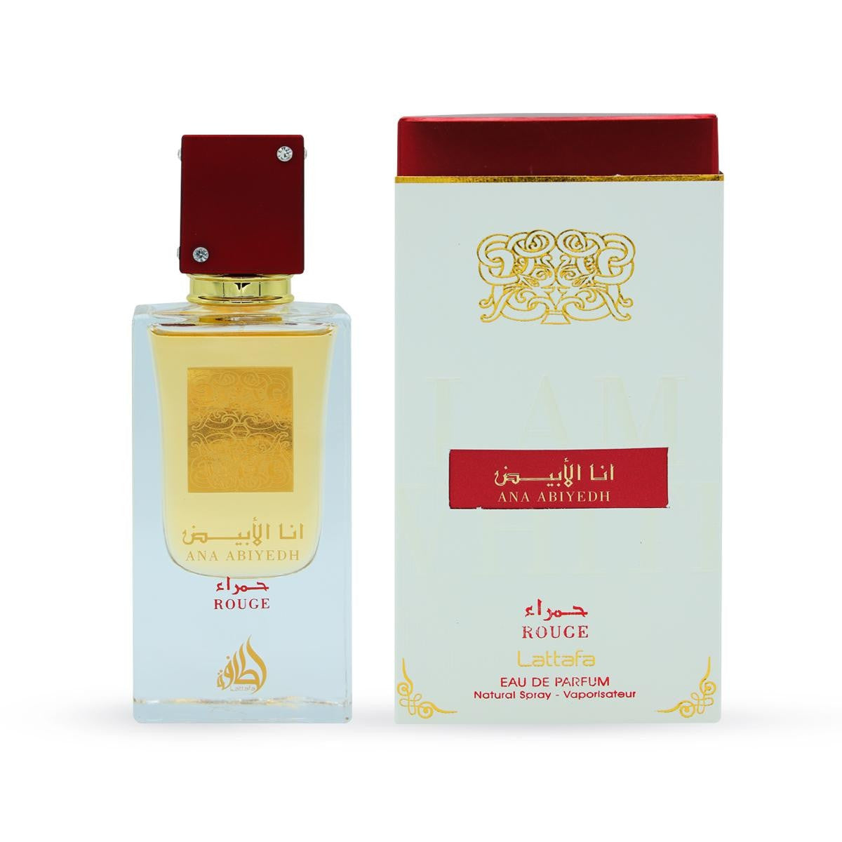 LATTAFA ANA ABIYEDH ROUGE 2.04 EAU DE PARFUM SPRAY- 100% Authentic