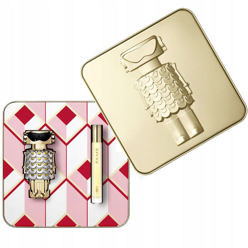 PACO RABANNE FAME 2 PCS SET FOR WOMEN: 2.7 EAU DE PARFUM SPRAY + 0.34 EAU DE PARFUM SPRAY- 100% Authentic