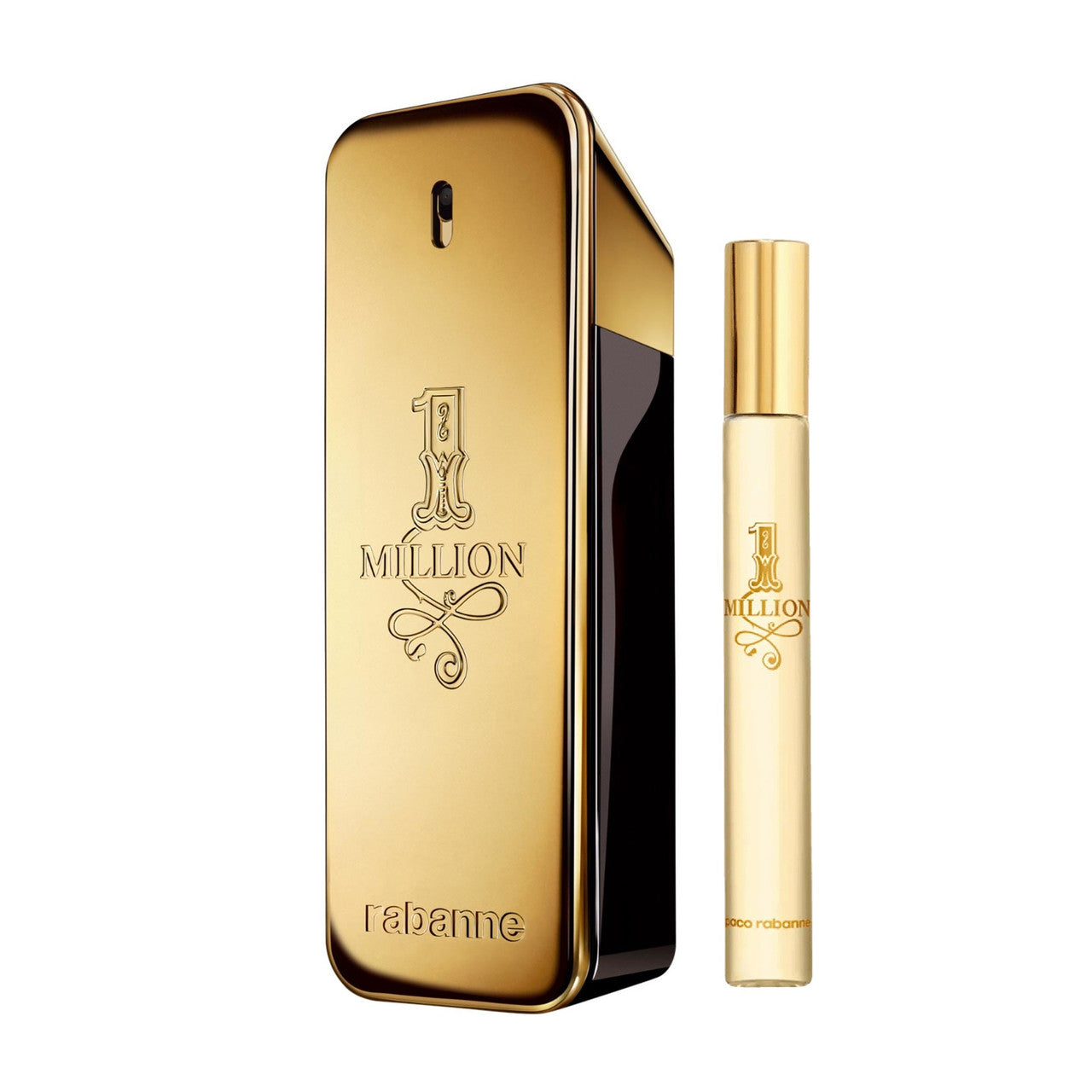 PACO RABANNE ONE MILLION 2 PCS SET FOR MEN: 6.7 EAU DE TOILETTE SPRAY + 0.33 OZ EAU DE TOILETTE SPRAY- 100% Authentic