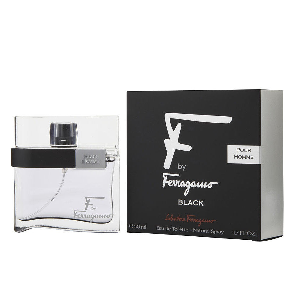 SALVATORE FERRAGAMO "F" BLACK 1.7 EAU DE TOILETTE SPRAY FOR MEN- 100% Authentic