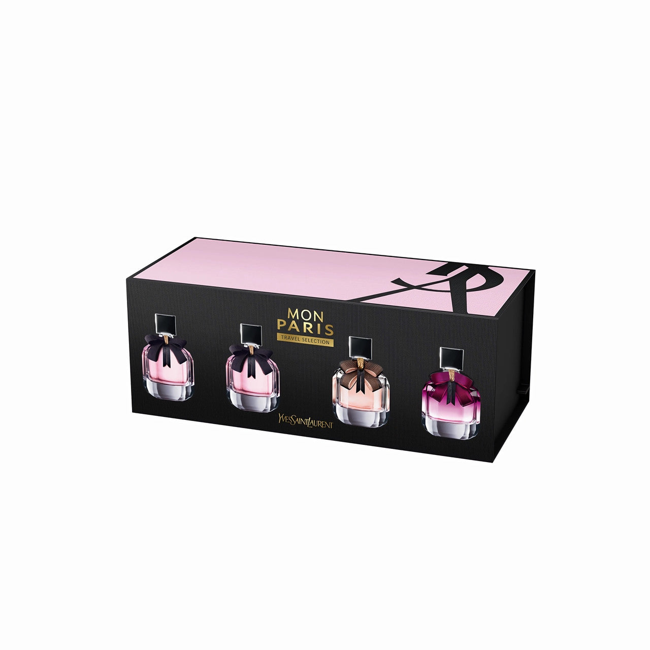 YSL MON PARIS 4 PCS MINI SET: MON PARIS 0.25 EAU DE PARFUM + MON PARIS 0.25 EAU DE PARFUM + MON PARIS LUMIERE 0.25 EAU DE TOILETTE + 0.25 INTENSEMENT 0.25 EAU DE PARFUM- 100% Authentic