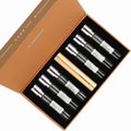 AL HARAMAIN AMBER OUD 7 * 0.34 EAU DE PARFUM SPRAY SET : GOLD EDITION + ULTRA VIOLET + RUBY EDITION + CARBON EDITION + BLEU EDITION + WHITE EDITION + SPRAY CASE- 100% Authentic