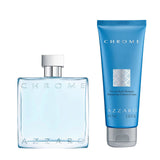 AZZARO CHROME 2 PCS SET FOR MEN: 1.7 EAU DE TOILETTE SPRAY + 2.53 SHAMPOO- 100% Authentic