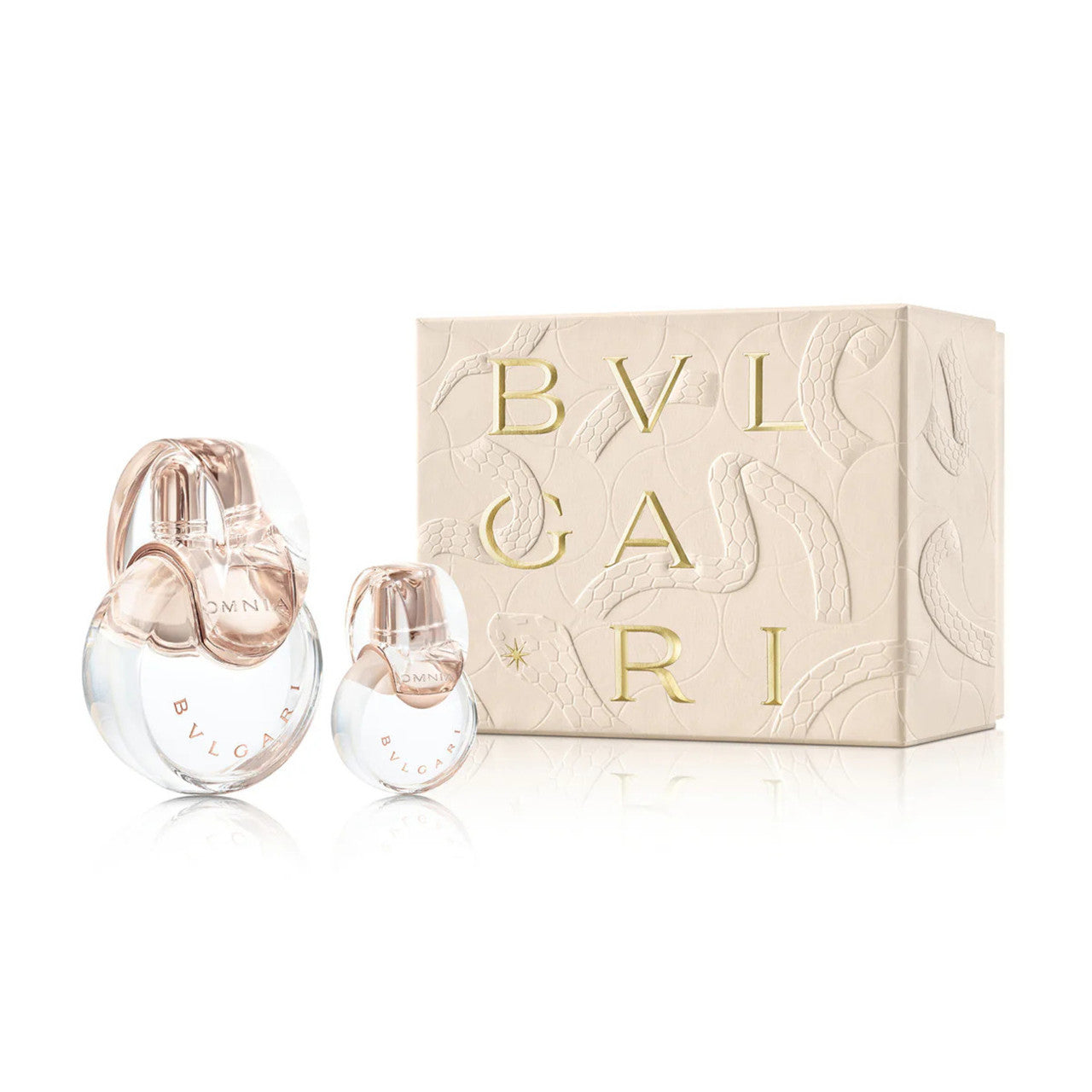 BVLGARI OMNIA CRYSTALLINE 2 PCS SET FOR WOMEN: 3.4 EAU DE TOILETTE SPRAY + 0.5 EAU DE TOILETTE SPRAY.- 100% Authentic