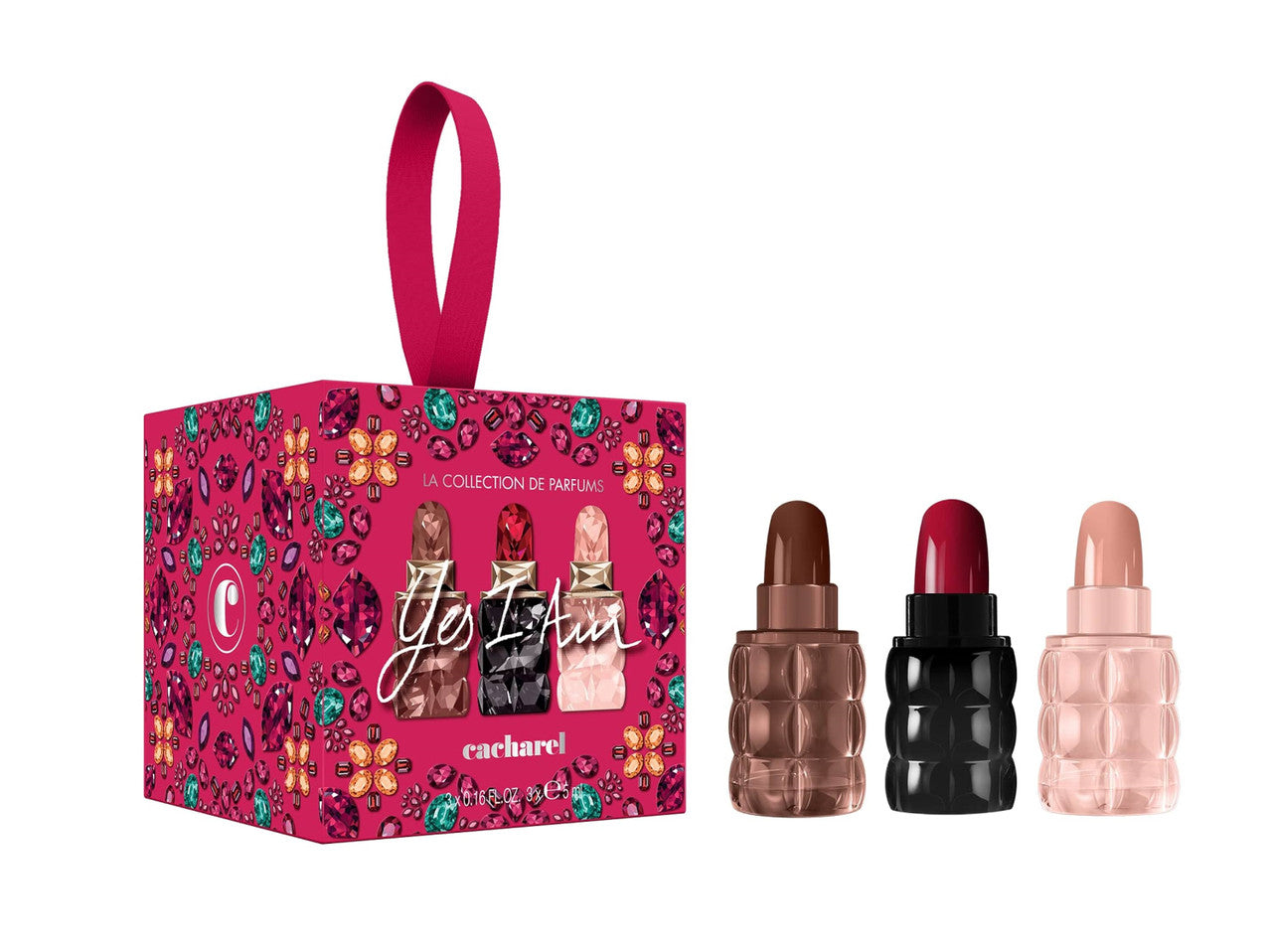 CACHAREL YES I AM 3 * 5 ML EAU DE PARFUM MINI SET FOR WOMEN: YES I AM DELICIOUS + YES I AM + YES I AM GLORIOUS- 100% Authentic