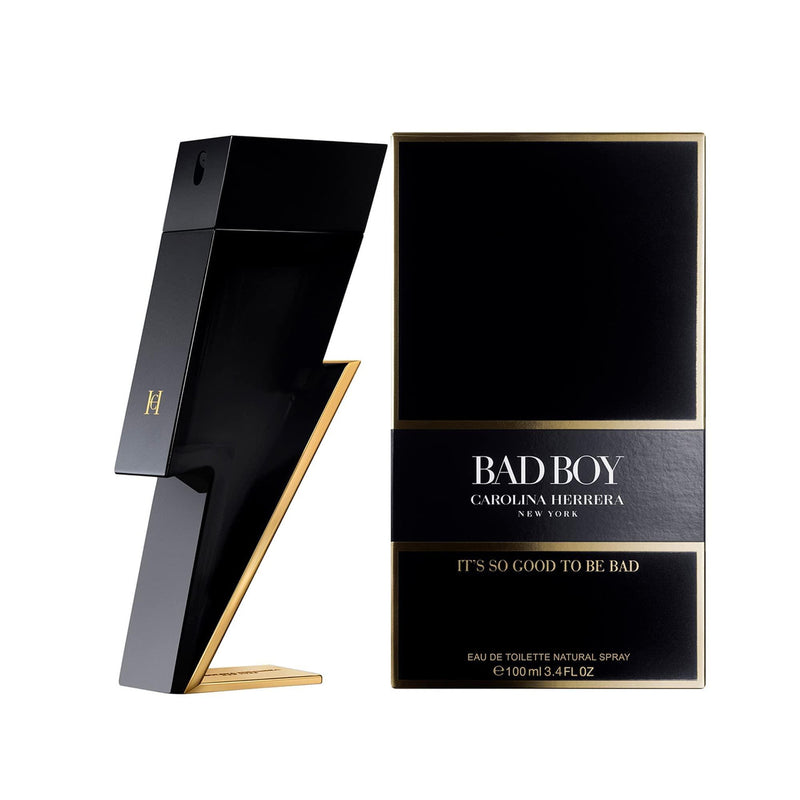 CAROLINA HERRERA BAD BOY 3.4 EAU DE TOILETTE SPRAY FOR MEN- 100% Authentic