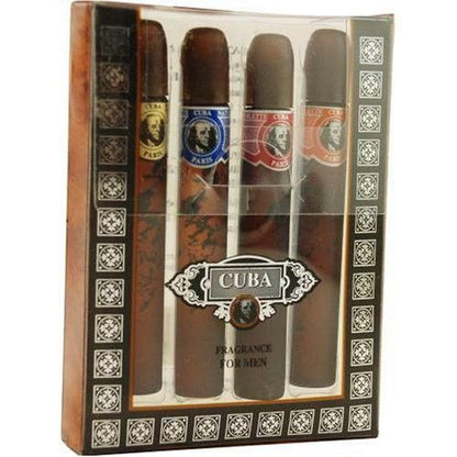 CUBA CIGARS 4 PCS SET FOR MEN: GOLD, BLUE, RED, ORANGE 35 ML EDT SP- 100% Authentic