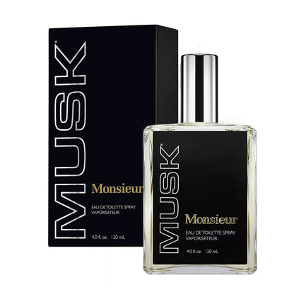 MONSIEUR MUSK 4 OZ EAU DE TOILETTE SPRAY FOR MEN- 100% Authentic