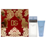 DOLCE & GABBANA LIGHT BLUE 2 PCS SET FOR WOMEN: 1.7 EAU DE TOILETTE SPRAY + 1.7 BODY CREAM- 100% Authentic