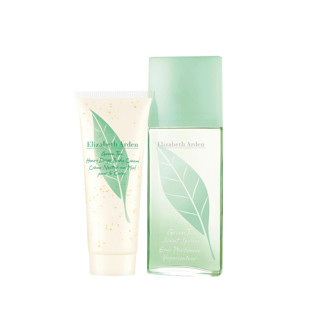 GREEN TEA 2 PCS SET FOR WOMEN: EAU PARFUMEE 3.3 SCENT SPRAY + HONEY DROPS 3.3 BODY CREAM- 100% Authentic