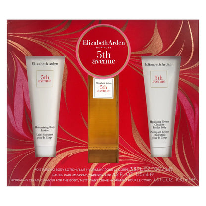 FIFTH AVENUE 3 PCS SET FOR WOMEN: 4.2 EAU DE PARFUM SPRAY + 3.3 BODY LOTION + 3.3 CLEANSER- 100% Authentic