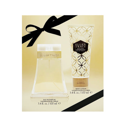 ELLEN TRACY 2 PCS SET FOR WOMEN: 3.4 EAU DE PARFUM SPRAY + 3.4 BODY LOTION- 100% Authentic