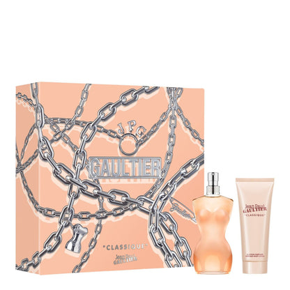 JEAN PAUL GAULTIER CLASSIQUE 2 PCS SET FOR WOMEN: 1.7 EAU DE TOILETTE SPRAY + 2.5 BODY LOTION...- 100% Authentic
