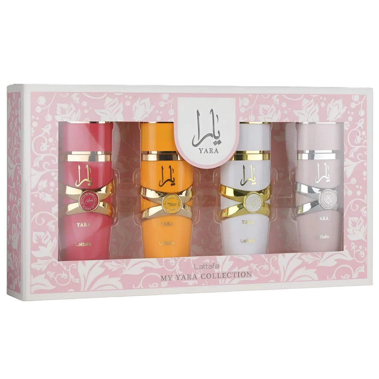 LATTAFA YARA 4 PC TRAVEL SET: 4 * 0.85 EAU DE PARFUM SPRAY SET: YARA + YARA MOI + YARA TOUS + YARA CANDY- 100% Authentic