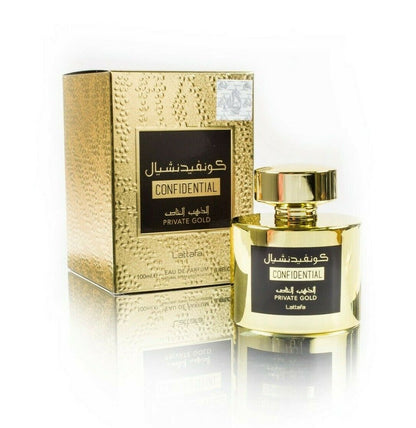 LATTAFA CONFIDENTIAL PRIVATE GOLD 3.4 EAU DE PARFUM SPRAY- 100% Authentic