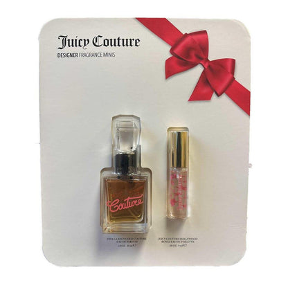 JUICY COUTURE 2 PCS SET FOR WOMEN: MALIBU SURF 1.3 EAU DE TOILETTE SPRAY + VIVA LA JUICY LA FLEUR 0.3 EAU DE TOILETTE SPRAY- 100% Authentic