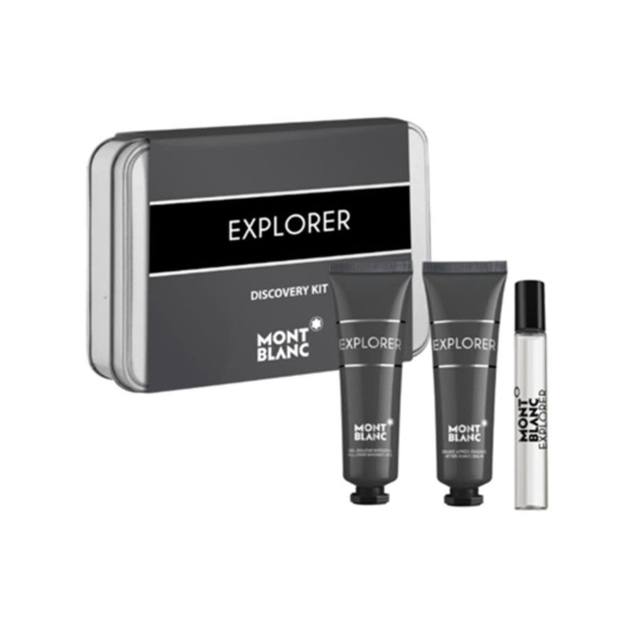 MONT BLANC EXPLORER 3 PCS SET FOR MEN: 0.25 EAU DE PARFUM SPRAY + 1 OZ AFTER SHAVE BALM + 1 OZ SHOWER GEL- 100% Authentic