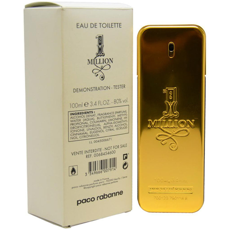 PACO RABANNE ONE MILLION TESTER 3.4 EAU DE TOILETTE SPRAY FOR MEN- 100% Authentic