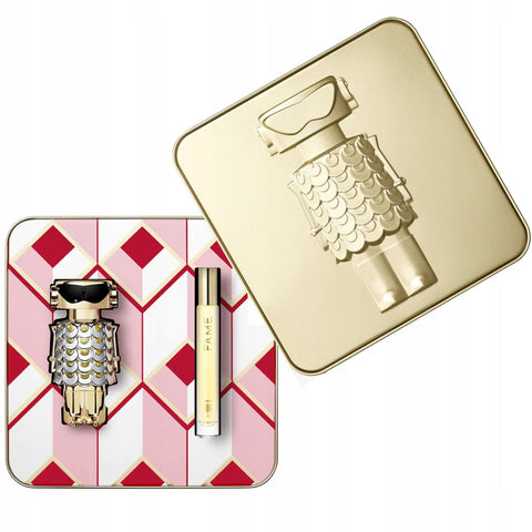 PACO RABANNE FAME 2 PCS SET FOR WOMEN: 2.7 EAU DE PARFUM SPRAY + 0.34 EAU DE PARFUM SPRAY- 100% Authentic