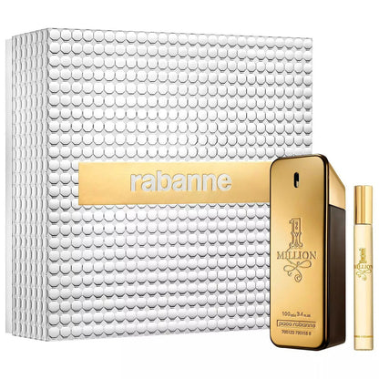 PACO RABANNE ONE MILLION 2 PCS SET FOR MEN: 3.4 EAU DE TOILETTE SPRAY + 0.68 EAU DE TOILETTE SPRAY- 100% Authentic
