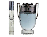 PACO RABANNE INVICTUS 2 PCS SET FOR MEN: 3.4 EAU DE TOILETTE SPRAY + 0.68 EAU DE TOILETTE SPRAY- 100% Authentic