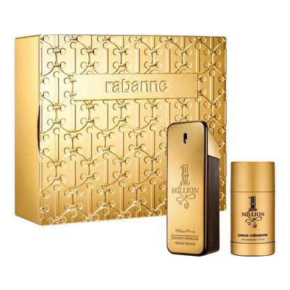 PACO RABANNE ONE MILLION 2 PCS SET FOR MEN: 3.4 EAU DE TOILETTE SPRAY + 2.3 DEODORANT STICK..- 100% Authentic
