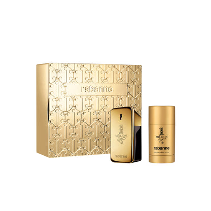 PACO RABANNE ONE MILLION 2 PCS SET FOR MEN: 1.7 EAU DE TOILETTE SPRAY + 2.3 DEODORANT STICK- 100% Authentic