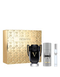 PACO RABANNE INVICTUS VICTORY EXTREME 3 PCS SET FOR MEN: 3.4 EAU DE PARFUM SPRAY + 5.1 DEODORANT SPRAY + 0.34 EAU DE TOILETTE SPRAY- 100% Authentic