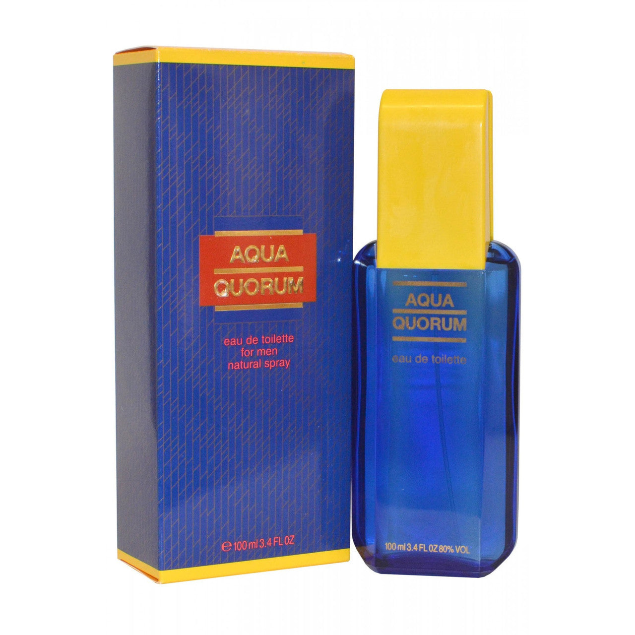 AQUA QUORUM 3.4 EAU DE TOILETTE SPRAY FOR MEN- 100% Authentic