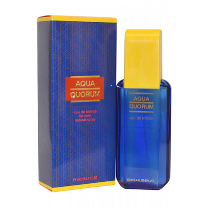 AQUA QUORUM 3.4 EAU DE TOILETTE SPRAY FOR MEN- 100% Authentic