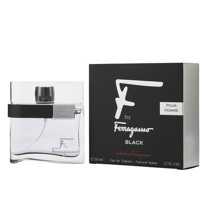 SALVATORE FERRAGAMO "F" BLACK 1.7 EAU DE TOILETTE SPRAY FOR MEN- 100% Authentic
