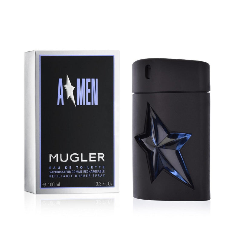 ANGEL A-MEN 3.4 EAU DE TOILETTE SPRAY FOR MEN REFILLABLE (RUBBER)- 100% Authentic