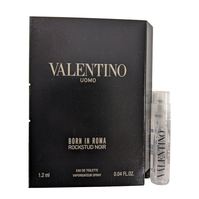 VALENTINO UOMO BORN IN ROMA ROCKSTUD NOIR 0.04 EAU DE TOILETTE VIAL SPRAY FOR MEN - 100% Authentic