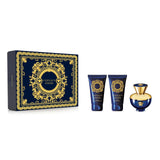 VERSACE DYLAN BLUE 3 PCS SET FOR WOMEN: 1.7 EAU DE PARFUM SPRAY + 1.7 BATH & SHOWER GEL + 1.7 BODY LOTION- 100% Authentic