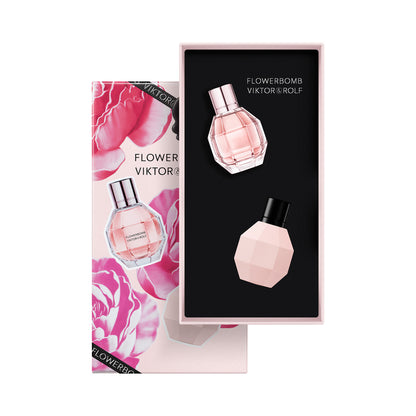 FLOWERBOMB 2 PCS MINI SET FOR WOMEN: 7 ML EAU DE PARFUM MINI + FLOWERBOMB EXTREME 7 ML EAU DE PARFUM MINI- 100% Authentic